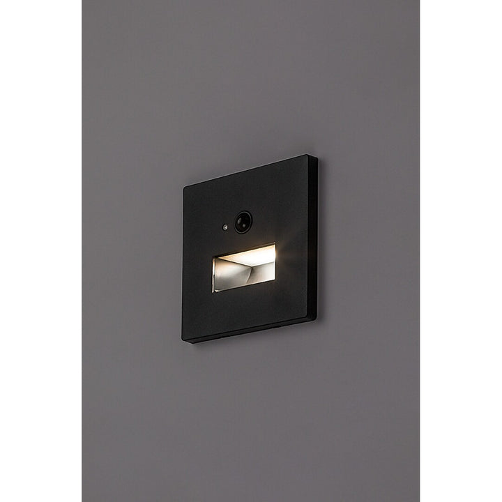 Lampa Lunca LED 1W IP20 czarna 3000, 4500, 6500 K czujnik ruchu, czujnik światła, 77197, 2 sztuki
