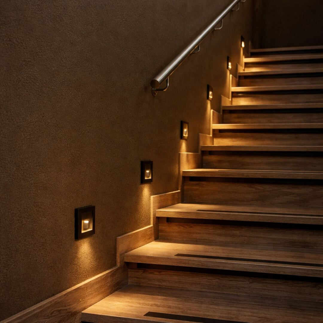 Lampa Lunca LED 1W IP20 czarna 3000, 4500, 6500 K czujnik ruchu, czujnik światła, 77197, 2 sztuki