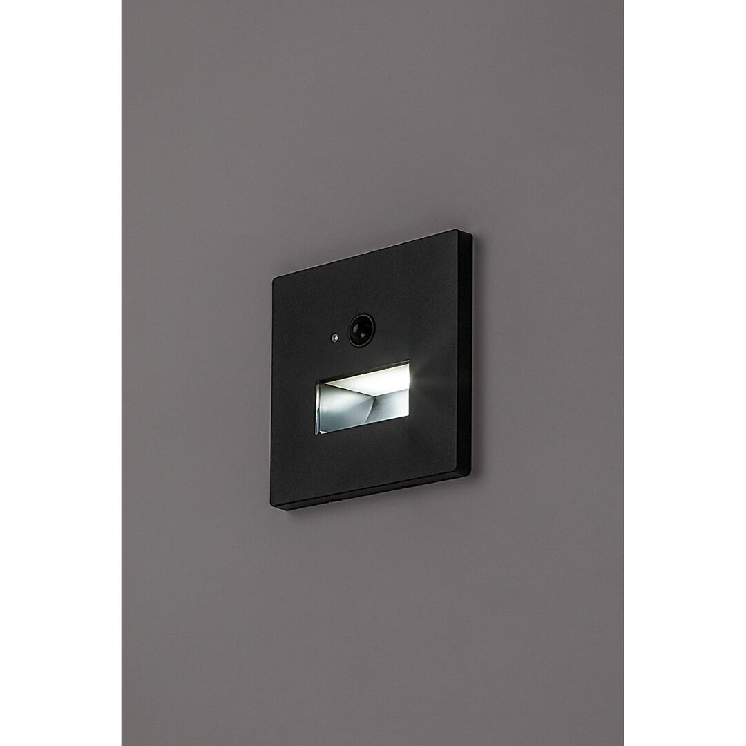 Lampa Lunca LED 1W IP20 czarna 3000, 4500, 6500 K czujnik ruchu, czujnik światła, 77197, 4 sztuki