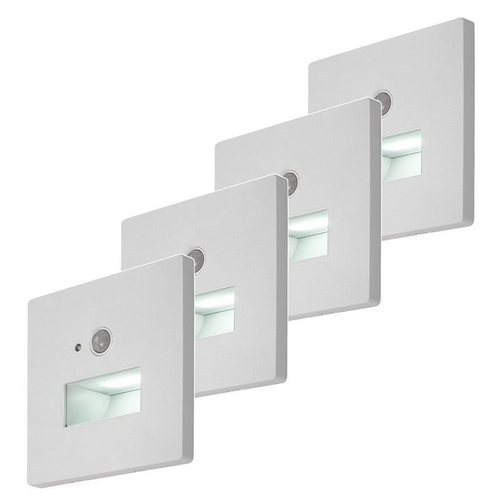 Lampa Lunca LED 1W IP20 biała 3000, 4500, 6500 K czujnik ruchu, czujnik światła, 77198, 4 sztuki