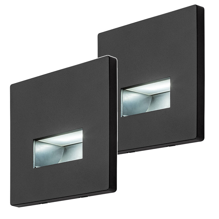 Lampa Lunca LED 1W, IP20, czarna, regulowana barwa światła 3000, 4500, 6500 K, 77195, 2 sztuki