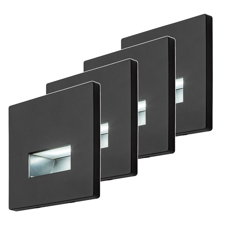 Lampa Lunca LED 1W, IP20, czarna, regulowana barwa światła 3000, 4500, 6500 K, 77195, 4 sztuki