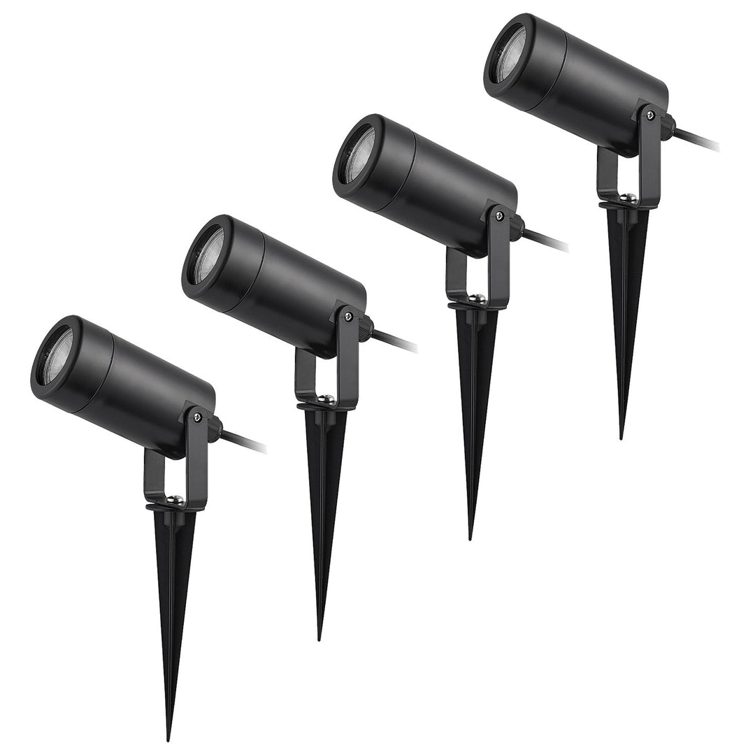 Lampa naziemna Rabalux Krobia, IP65, kolor czarny, gwint GU10, max 4W, 7814, 4 sztuki
