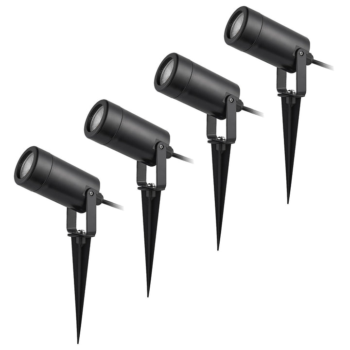 Lampa naziemna Rabalux Krobia, IP65, kolor czarny, gwint GU10, max 4W, 7814, 4 sztuki