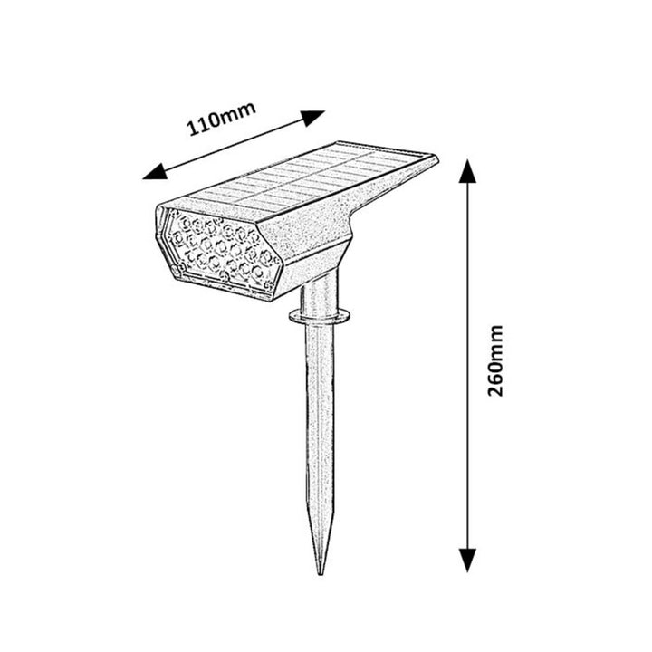 Lampa solarna Rabalux Nantes, 50 LM IP65, czarna, LED 0,5W, 77088, 4 sztuki