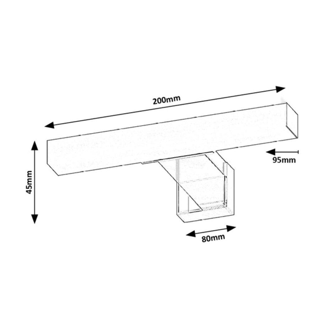 Lampa łazienkowa Rabalux Oliro LED 4W czarna IP44 4000 K, 75050