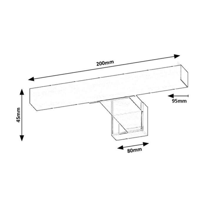 Lampa łazienkowa Rabalux Oliro LED 4W czarna IP44 4000 K, 75050