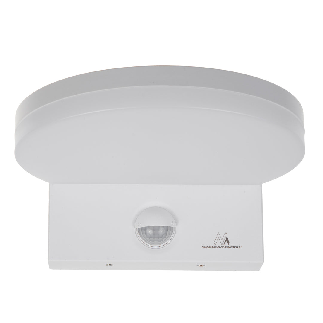 Lampa LED z czujnikiem ruchu Maclean, czujnik ruchu PIR, kolor biały, 15W, IP65, 1560lm, barwa neutralna biała (4000K) MCE344 W, 2 sztuki