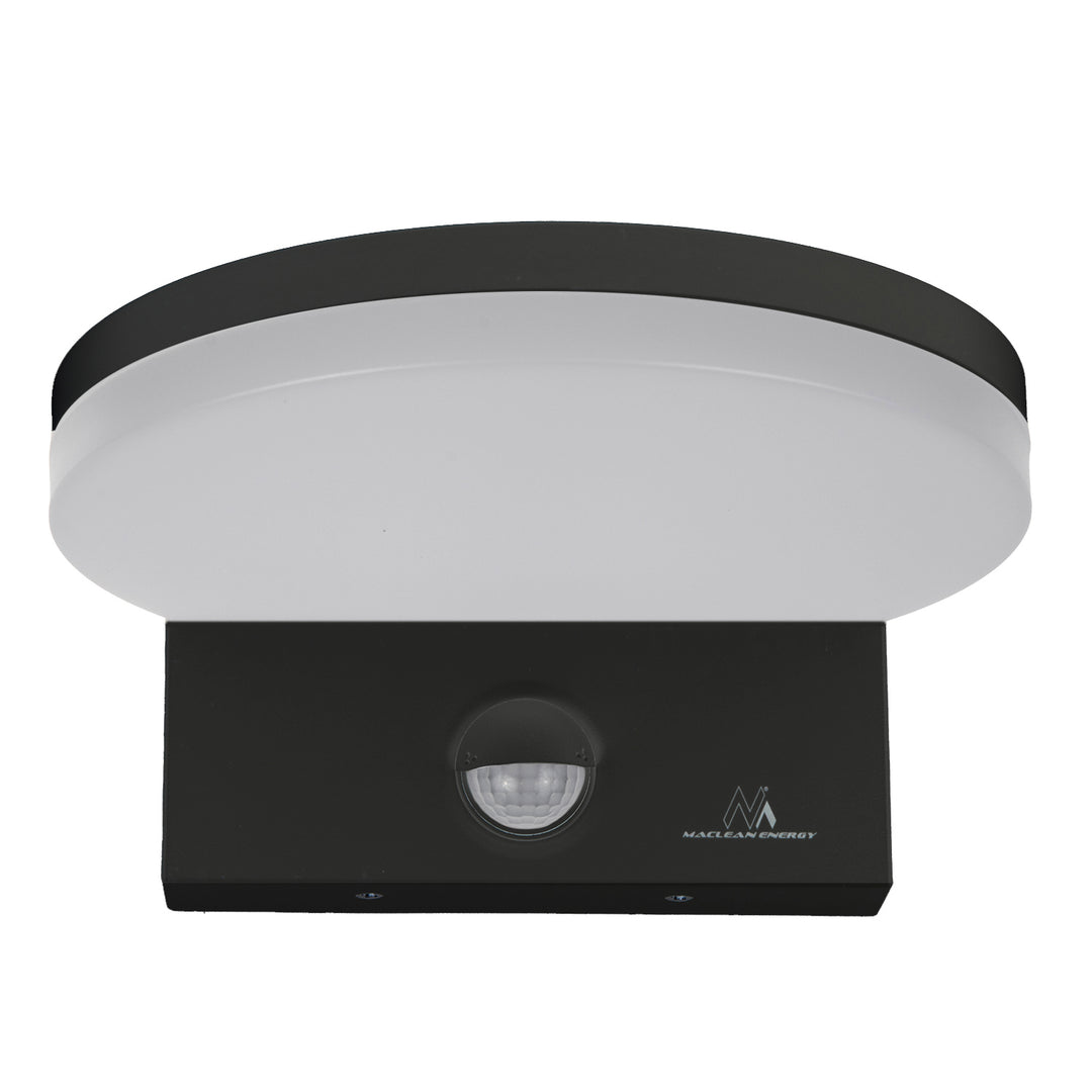 Lampa LED z czujnikiem ruchu Maclean, czujnik ruchu PIR, kolor czarny, 15W, IP65, 1560lm, barwa neutralna biała (4000K) MCE344 B, 2 sztuki