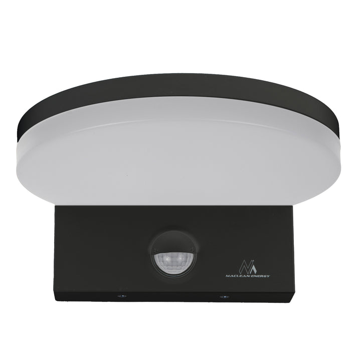 Lampa LED z czujnikiem ruchu Maclean, czujnik ruchu PIR, kolor czarny, 15W, IP65, 1560lm, barwa neutralna biała (4000K) MCE344 B, 2 sztuki