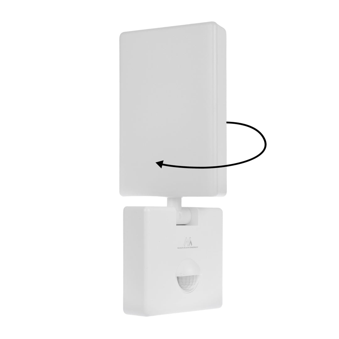 Lampa LED z czujnikiem ruchu Maclean, czujnik ruchu PIR, kolor biały, 10W, IP65, 800lm, barwa neutralna biała (4000K) MCE516 W, 2 sztuki