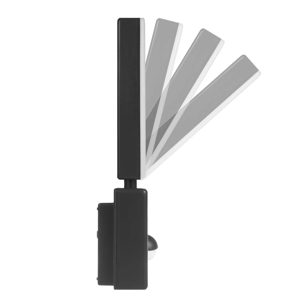 Lampa LED z czujnikiem ruchu Maclean, czujnik ruchu PIR, kolor czarny, 10W, IP65, 800lm, barwa neutralna biała (4000K) MCE516 B, 2 sztuki