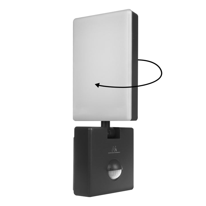 Lampa LED z czujnikiem ruchu Maclean, czujnik ruchu PIR, kolor czarny, 10W, IP65, 800lm, barwa neutralna biała (4000K) MCE516 B, 2 sztuki