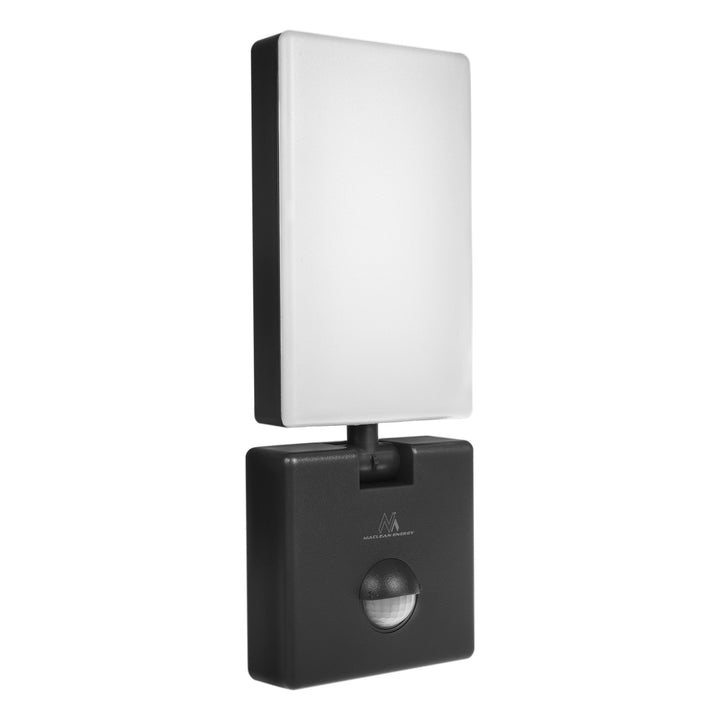 Lampa LED z czujnikiem ruchu Maclean, czujnik ruchu PIR, kolor czarny, 10W, IP65, 800lm, barwa neutralna biała (4000K) MCE516 B, 2 sztuki