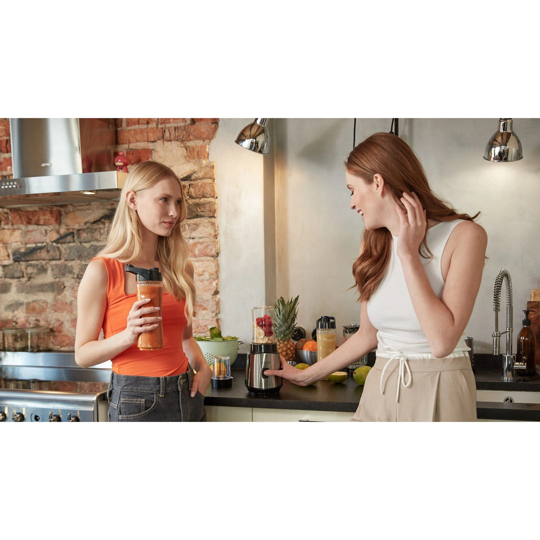 Blender kielichowy LOVIO LVJBL001, moc 500W, szklany kielich 600ml, 3 butelki