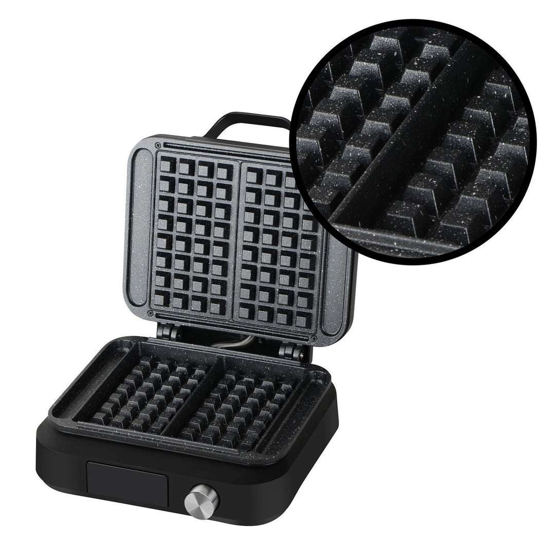 Gofrownica LOVIO PerfectCrisp, 2 duże gofry, 1500W, 6 poziomów wypieczenia, LVWF002BK