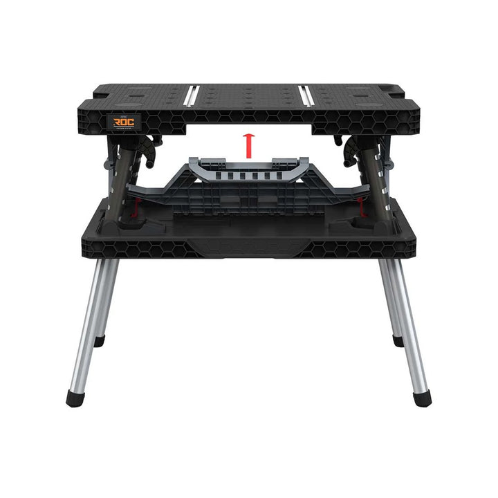 Stół warsztatowy składany 2.0 Keter, Nośność 453 kg, powierzchnia robocza 85x56cm, stabilne metalowe nogi, 271269