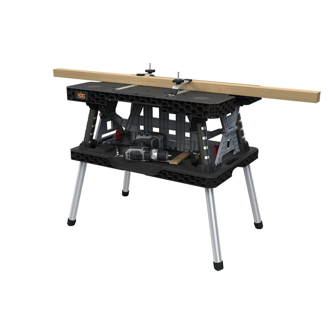 Stół warsztatowy składany 2.0 Keter, Nośność 453 kg, powierzchnia robocza 85x56cm, stabilne metalowe nogi, 271269