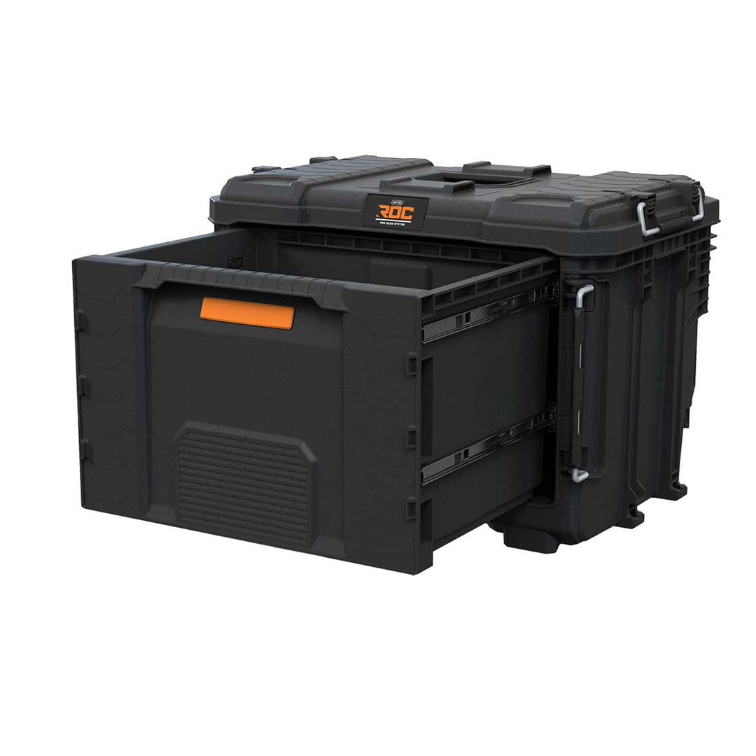 Skrzynka narzędziowa XL Keter ROC Pro Gear 2.0, z jedną dużą szufladą, zabezpieczenie transportowe, możliwość zawieszenia na ścianie, konstrukcja modułowa, 271384