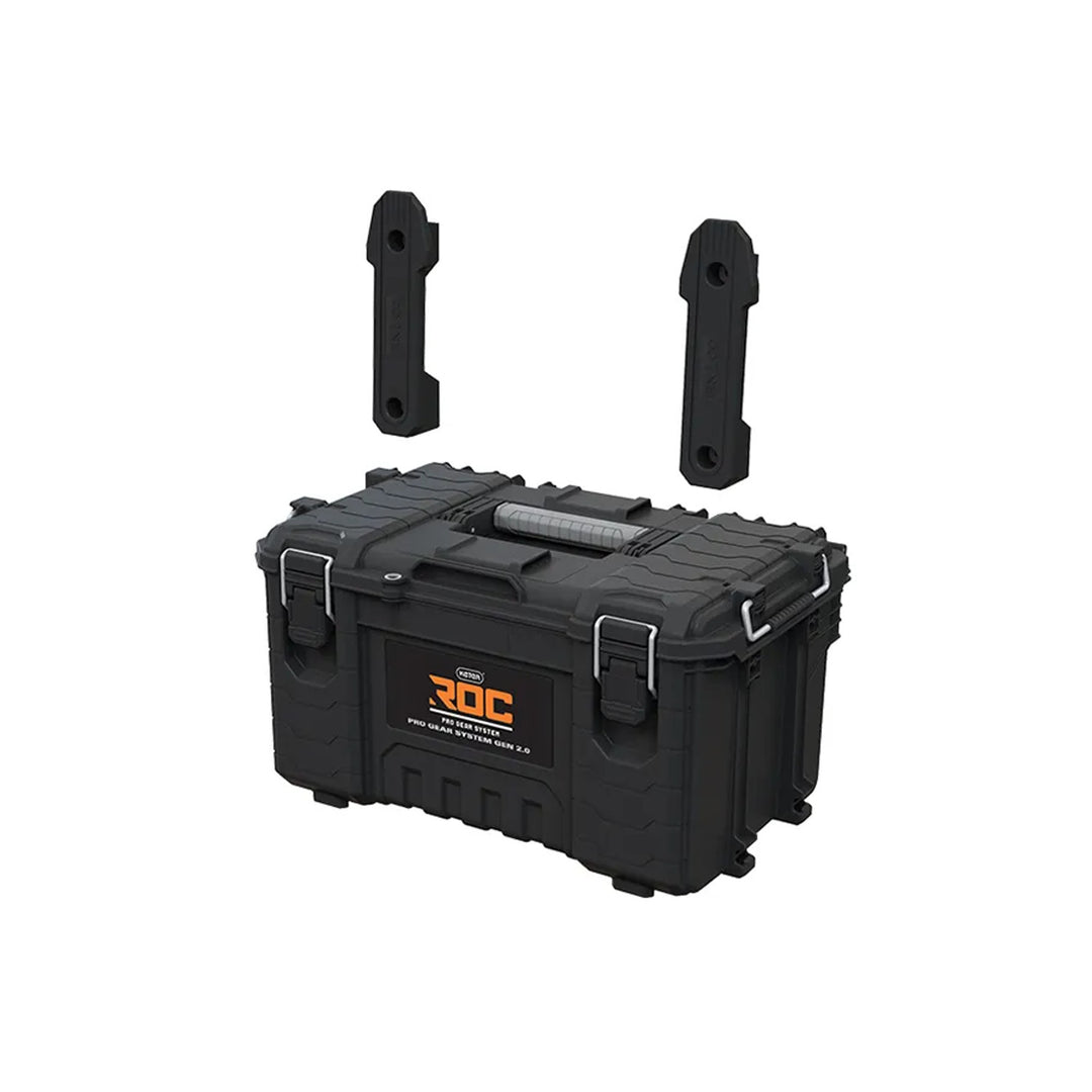 Zestaw 3 skrzyń narzędziowych Keter ROC Pro Gear 2.0, łączna pojemność 110L, ochrona IP65, demontowana teleskopowa rączka, możliwość zamknięcia na kłódkę, 256982