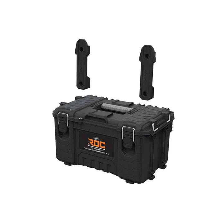 Zestaw 3 skrzyń narzędziowych Keter ROC Pro Gear 2.0, łączna pojemność 110L, ochrona IP65, demontowana teleskopowa rączka, możliwość zamknięcia na kłódkę, 256982