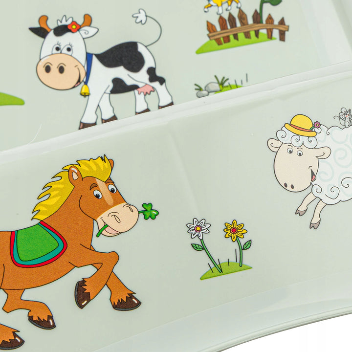 Podest dziecięcy dwustopniowy Keeeper, z funkcją antypoślizgową, seria "Funny Farm", obciążenie do 120kg, 1003132006300