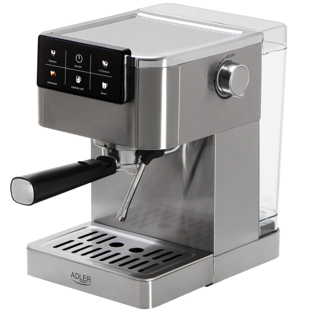 Ekspres do kawy 20 bar, Thermoblock, spieniacz mleka, 5-w-1, Adler AD 4390