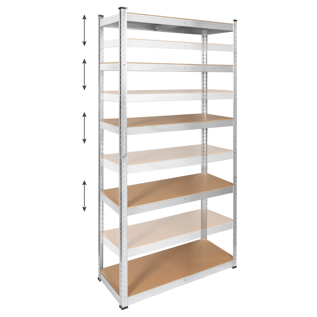 Regał metalowy magazynowy, 5 półek, maksymalne obciążenie do 750kg, 180x90x40 srebrny Rebel
