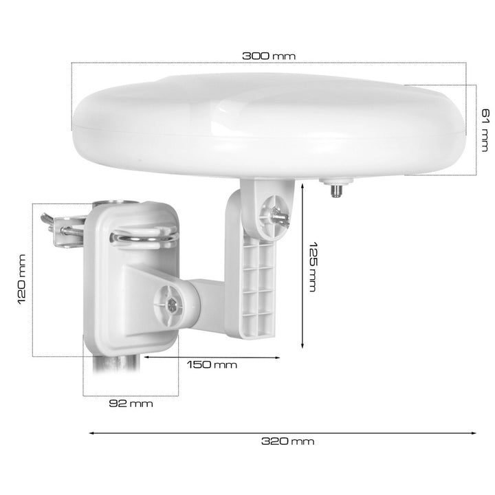 Antena zewnętrzna Digital360 4G LTE FM VHF UHF VA0024 Vayox