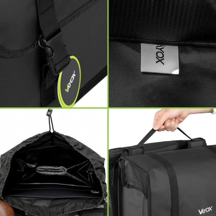 Sakwa rowerowa na bagażnik PVC podwójna z uchwytem czarna 40L VA0446 Vayox