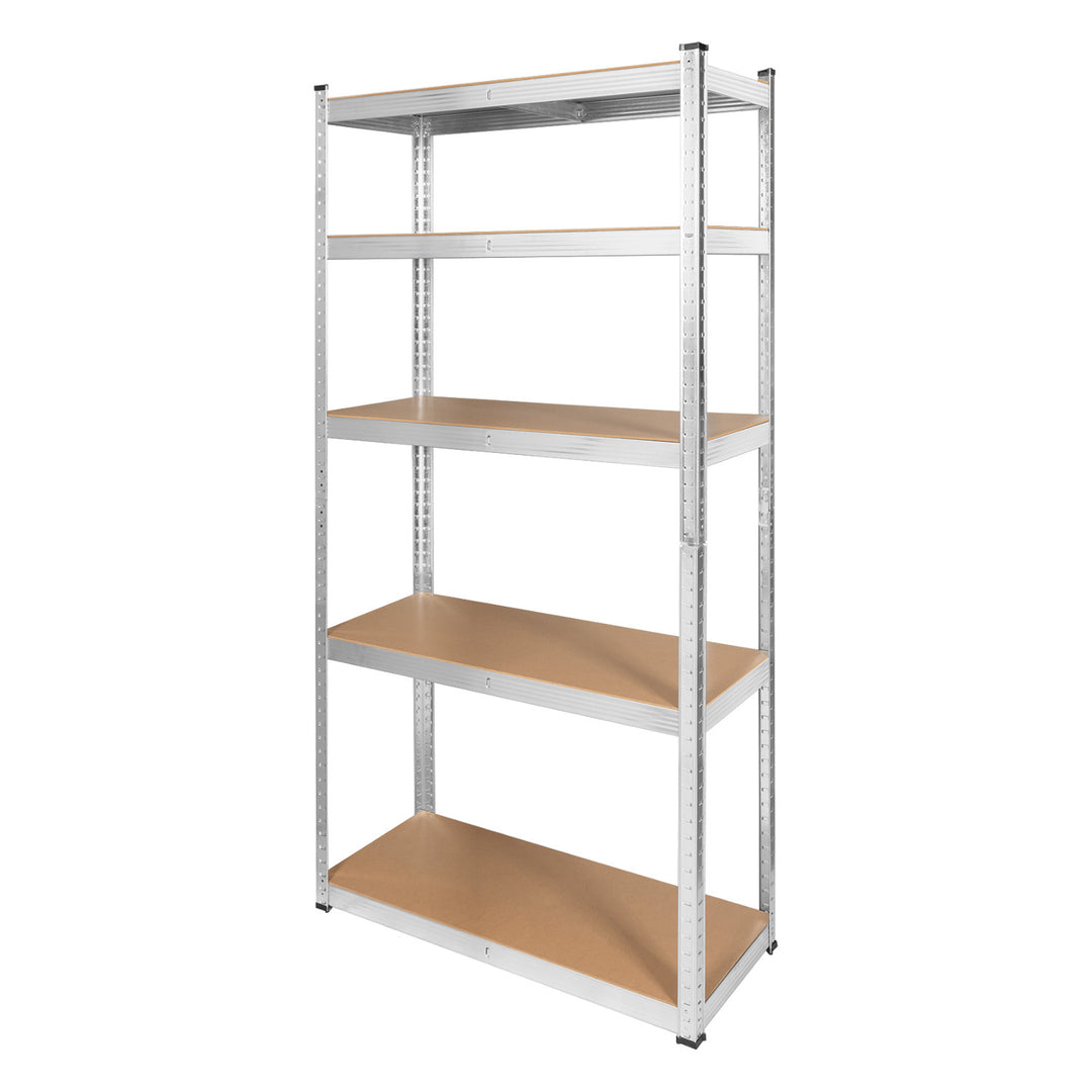 Regał metalowy magazynowy, 5 półek, maksymalne obciążenie do 750kg, 180x90x40 srebrny Rebel, 2 sztuki