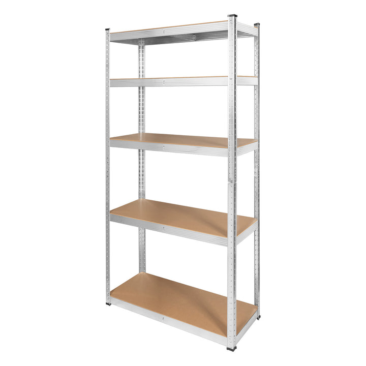 Regał metalowy magazynowy, 5 półek, maksymalne obciążenie do 750kg, 180x90x40 srebrny Rebel, 2 sztuki