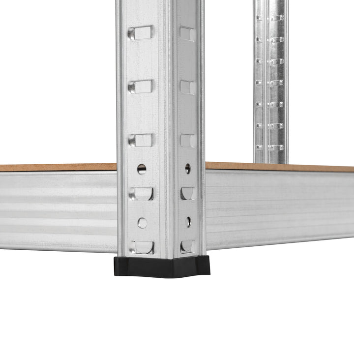 Regał metalowy magazynowy, 5 półek, maksymalne obciążenie do 750kg, 180x90x40 srebrny Rebel, 2 sztuki