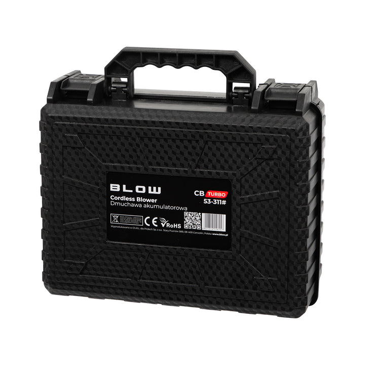 Dmuchawa akumulatorowa BLOW 21V CB TURBO, 130000 obrotów, 2,4Ah, walizka