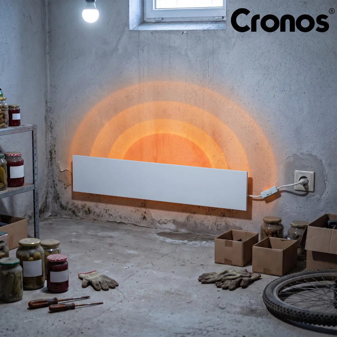 Panel grzewczy na podczerwień Cronos Anti-Mold, moc 50W, do miejscowego ogrzewania i osuszania wilgotnych ścian, MRH-50