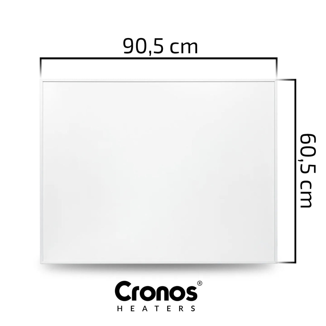 Panel grzewczy na podczerwień Cronos Graphene, moc 580W, kolor biały, ogrzeje pomieszczenie do 16m2, pilot zdalnego sterowania, PRO CGP-580TWP