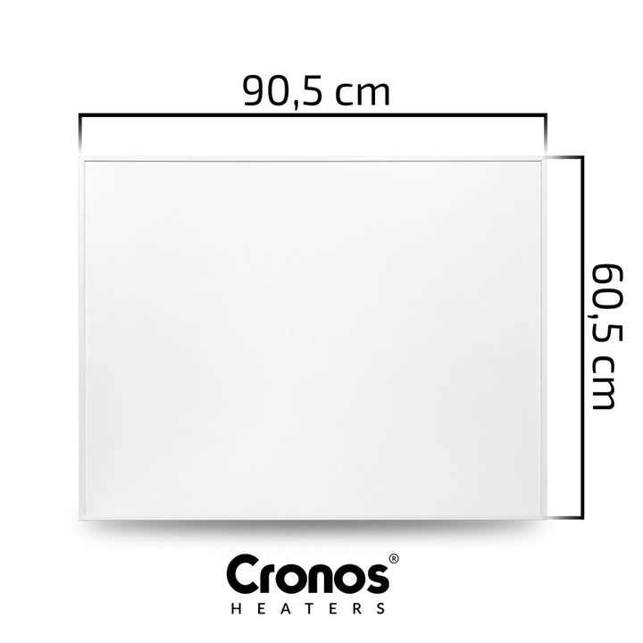Panel grzewczy na podczerwień Cronos Graphene, moc 580W, kolor biały, ogrzeje pomieszczenie do 16m2, pilot zdalnego sterowania, PRO CGP-580TWP