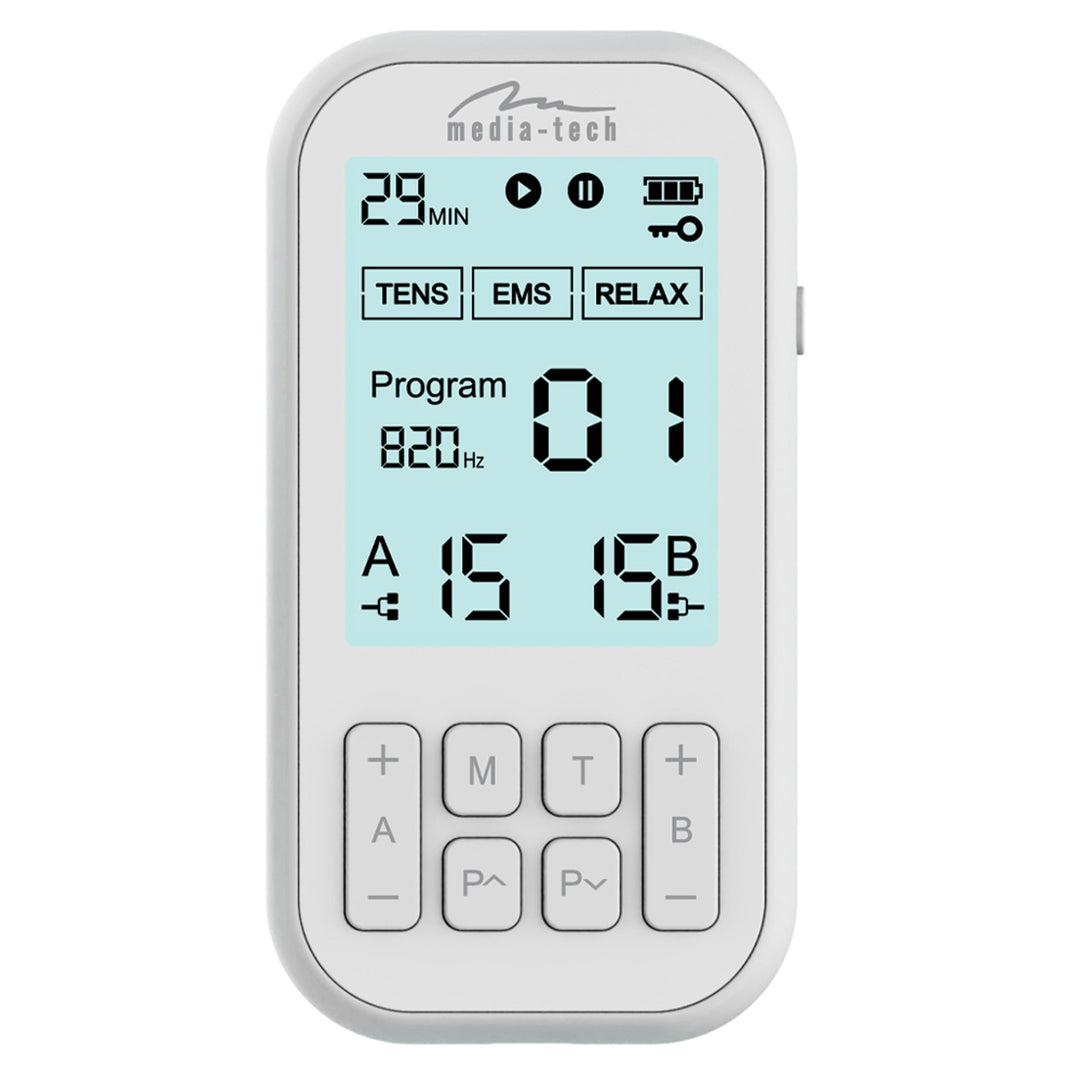 Masażer i elektrostymulator mięśni, Tens/EMS, stymulacja 3w1, Mediatech, MT6543