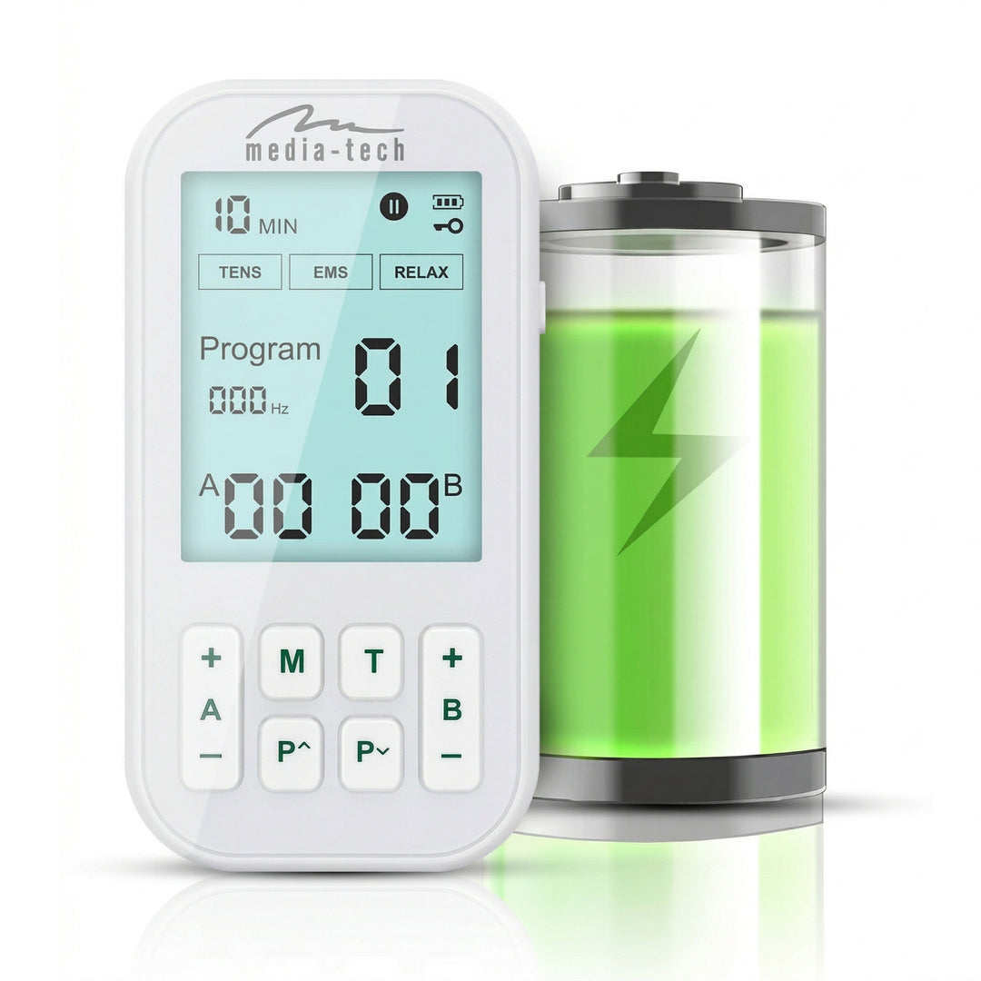 Masażer i elektrostymulator mięśni, Tens/EMS, stymulacja 3w1, Mediatech, MT6543