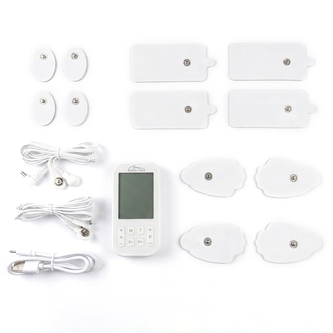 Masażer i elektrostymulator mięśni, Tens/EMS, stymulacja 3w1, Mediatech, MT6543