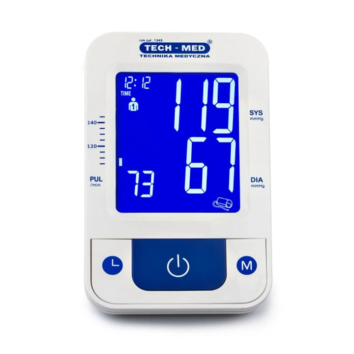 Ciśnieniomierz elektroniczny, funkcja głosowa, mankiet 22–42 cm, wskaźnik IHB, TMA-CONTROL3, Techmed