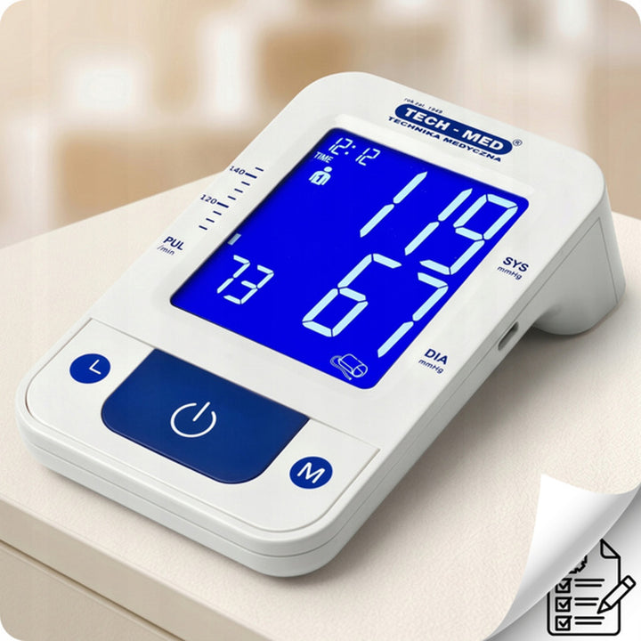 Ciśnieniomierz elektroniczny, funkcja głosowa, mankiet 22–42 cm, wskaźnik IHB, TMA-CONTROL3, Techmed