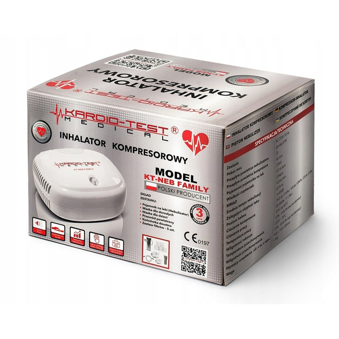 Inhalator kompresowy, 2 maseczki, KT-NEB FAMILY, Techmed