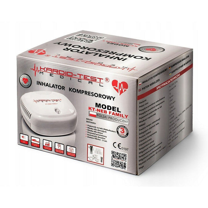Inhalator kompresowy, 2 maseczki, KT-NEB FAMILY, Techmed