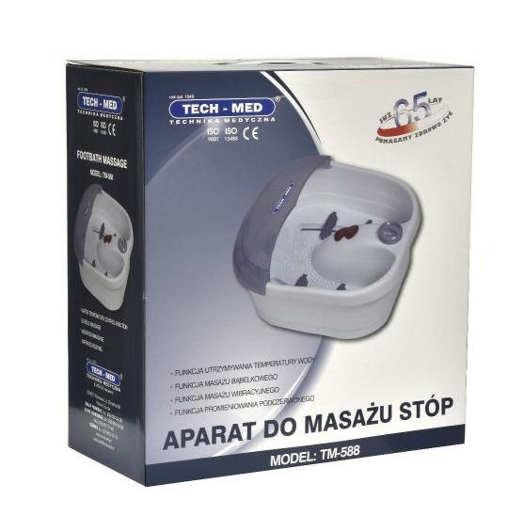 Aparat do masażu stóp, hydromasażer, masaż bąbelkowy, masaż wibracyjny, podczerwień, TM -588, Tech-Med