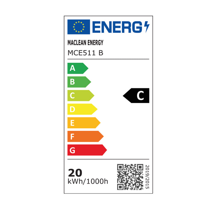 Lampa LED Maclean, kolor czarny, 20W, IP65, 2750lm, barwa neutralna biała (4000K) MCE511 B, 2 sztuki