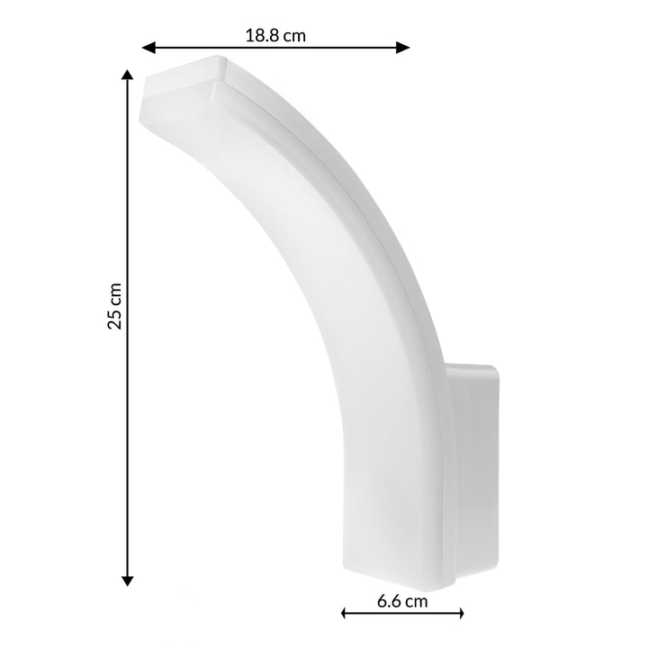 Lampa LED Maclean, kolor biały, 20W, IP65, 2750lm, barwa neutralna biała (4000K) MCE511 W, 2 sztuki