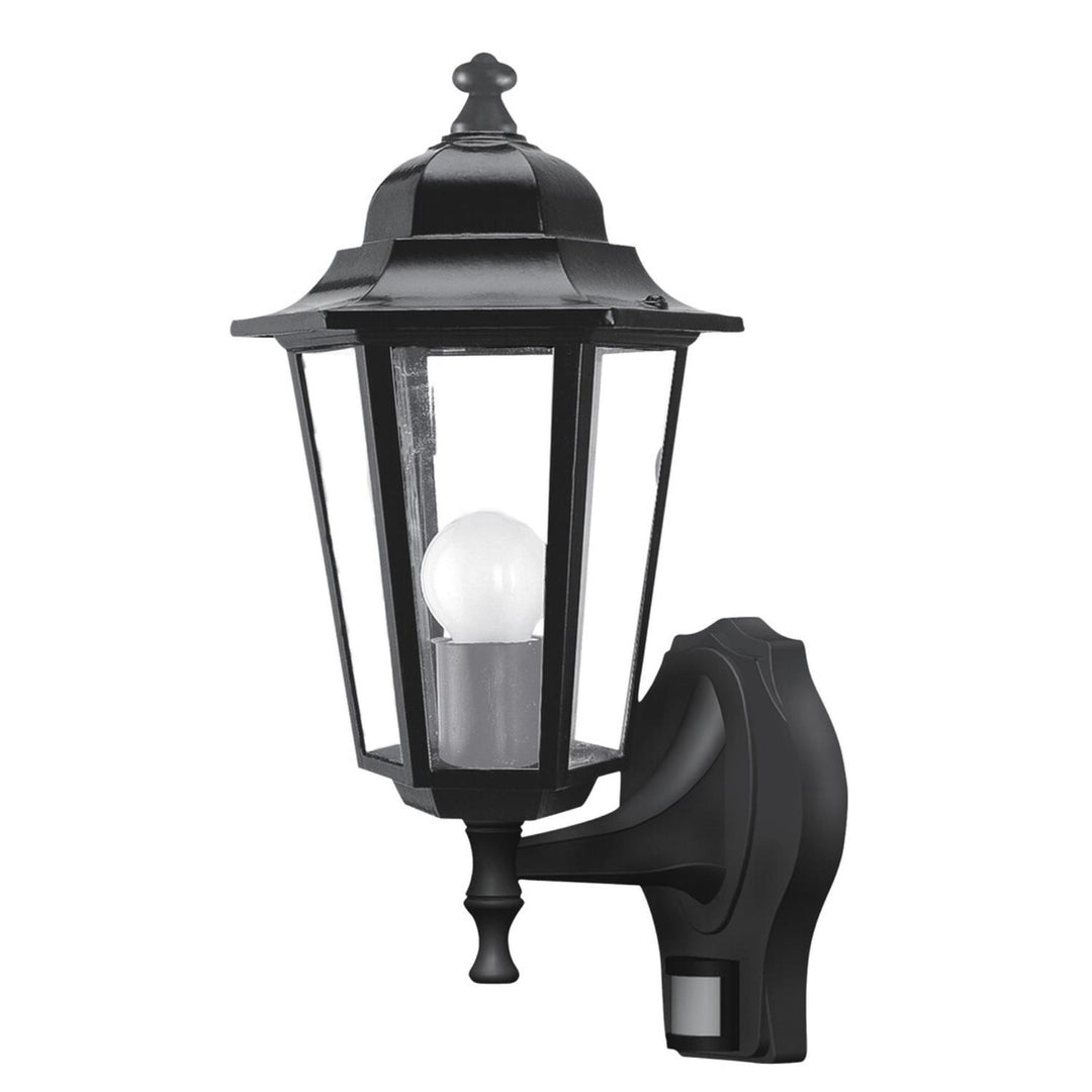 Lampa ścienna Rabalux, zewnętrzna, czujnik ruchu, IP43, E27, max 60W, czarna, Velence, 4 sztuki