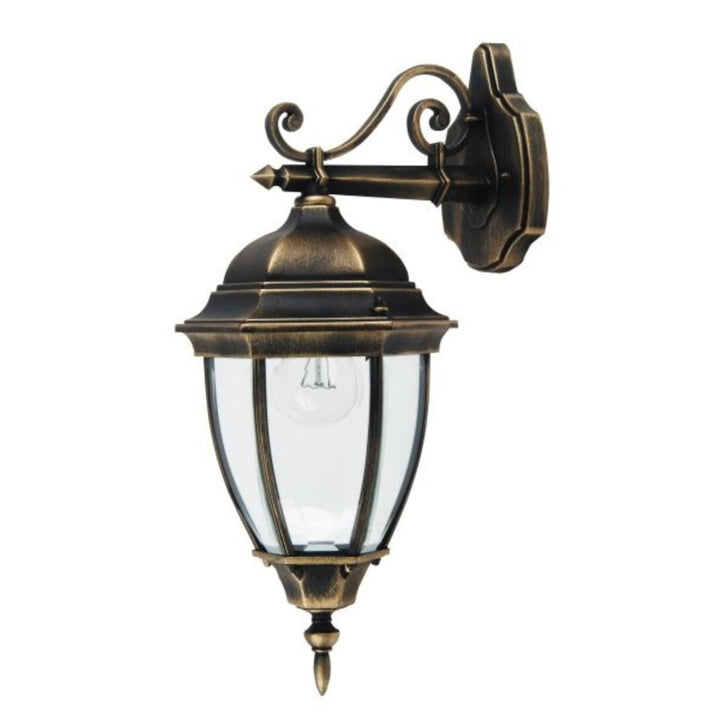 Lampa ścienna Rabalux, zewnętrzna, IP44, E27, max 60W, złoto antyczne, Toronto, 2 sztuki