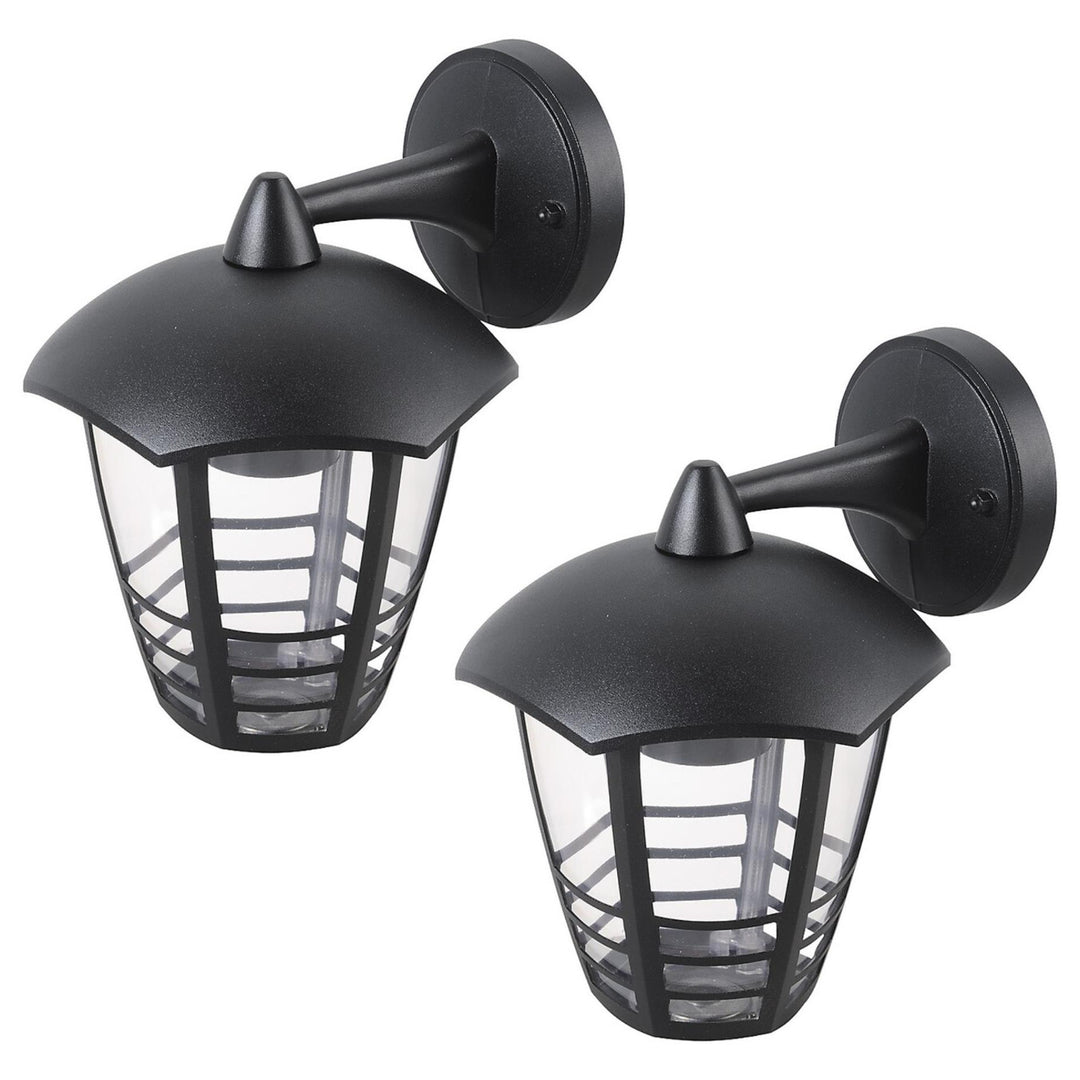 Lampa ścienna Rabalux, zewnętrzna, IP44, E27, max 60W, czarna, Marseille, 2 sztuki